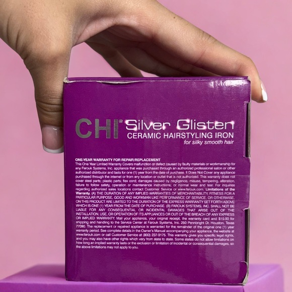 NWOT CHI | Silver Glisten 1” Ceramic Hairstyling Iron - Picture 5 of 7